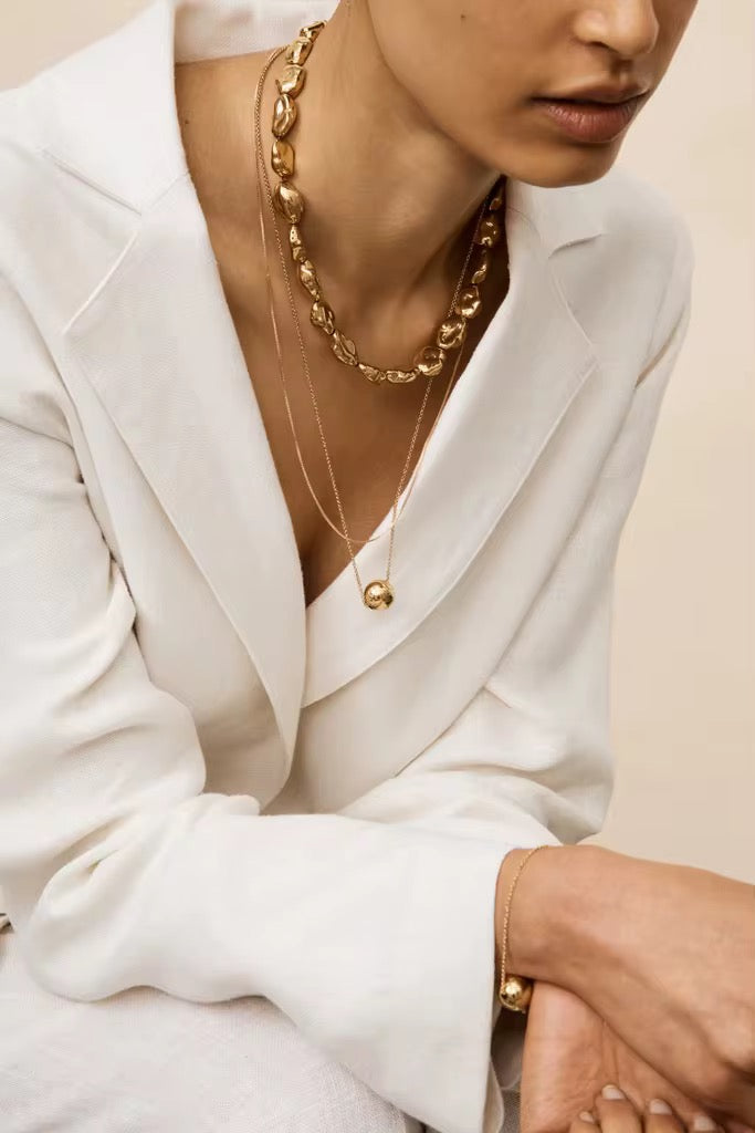 Sphere Necklace & Adjustable Bracelet Set
