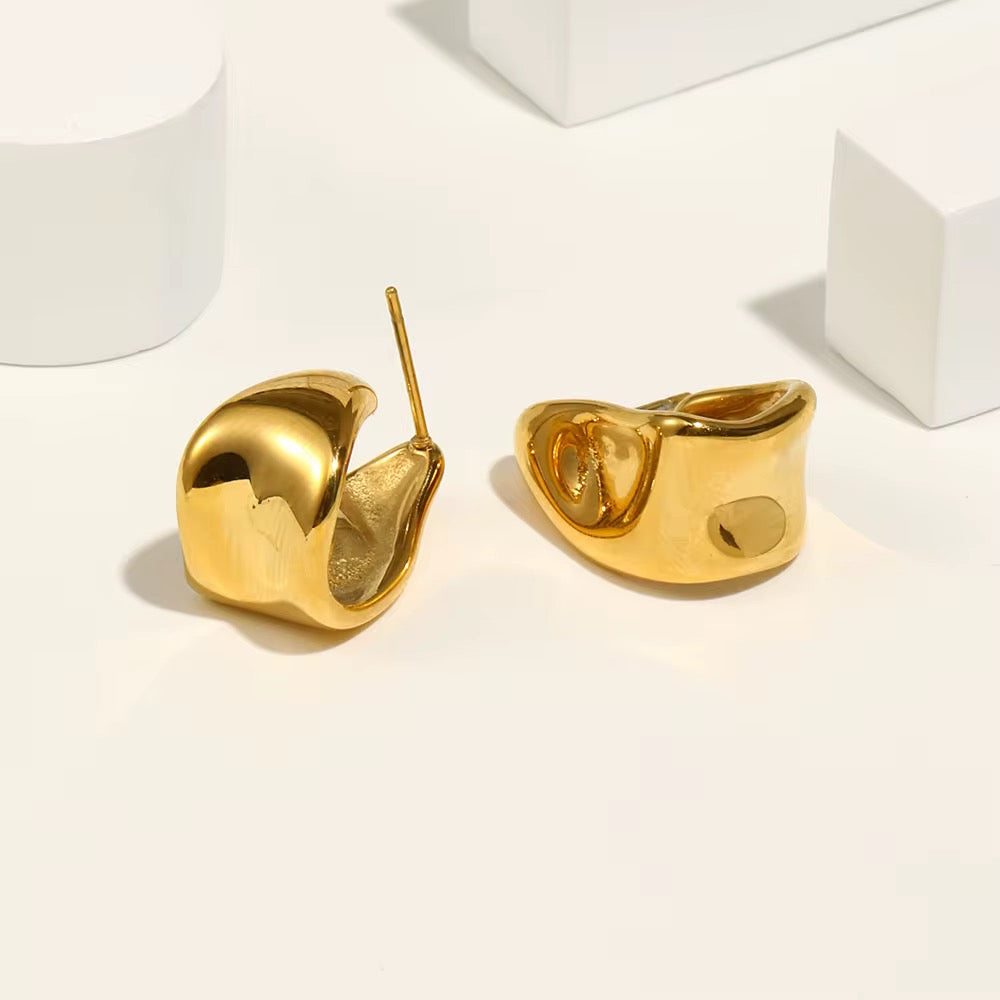 Modern Gold Statement Hoops