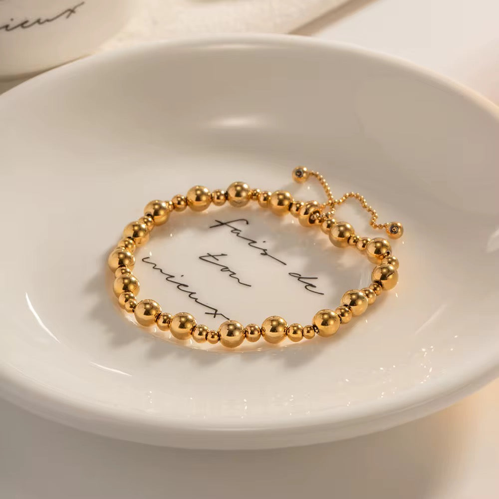 Beaded Stainless Steel Bracelet