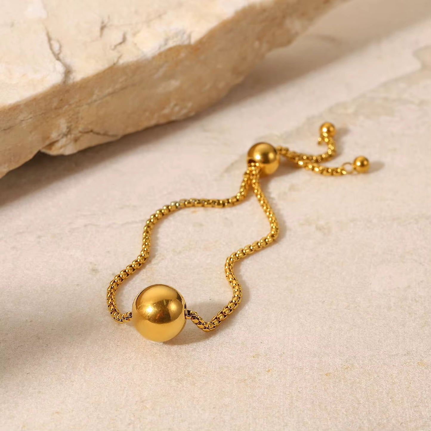 Sphere Necklace & Adjustable Bracelet Set