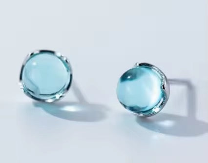 Ocean Whisper Blue Crystal Jewelry Set – Necklace, Earrings & Ring
