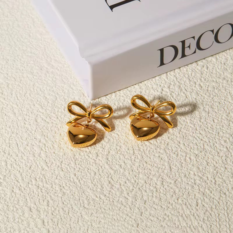 Bow Heart Jewelry Set