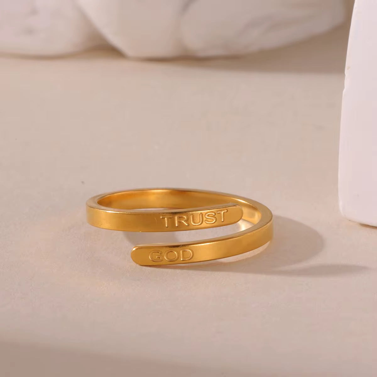 ✨ “TRUST GOD” Adjustable Ring – A Daily Reminder ✨