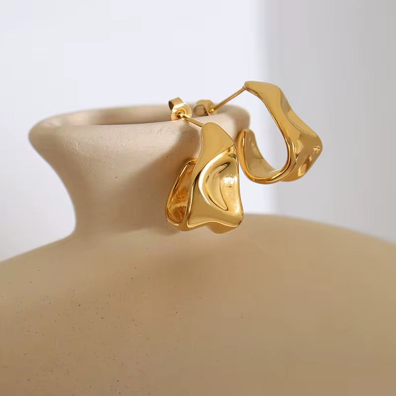 Modern Gold Statement Hoops