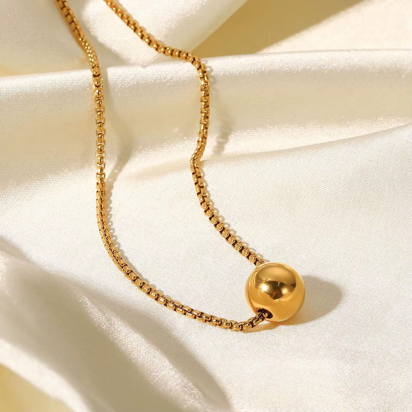 Sphere Necklace & Adjustable Bracelet Set
