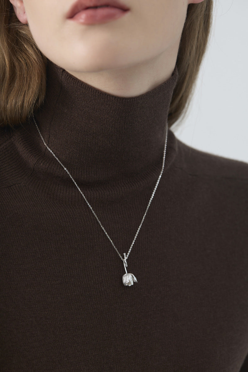 Tulip Flower Pendant Necklace