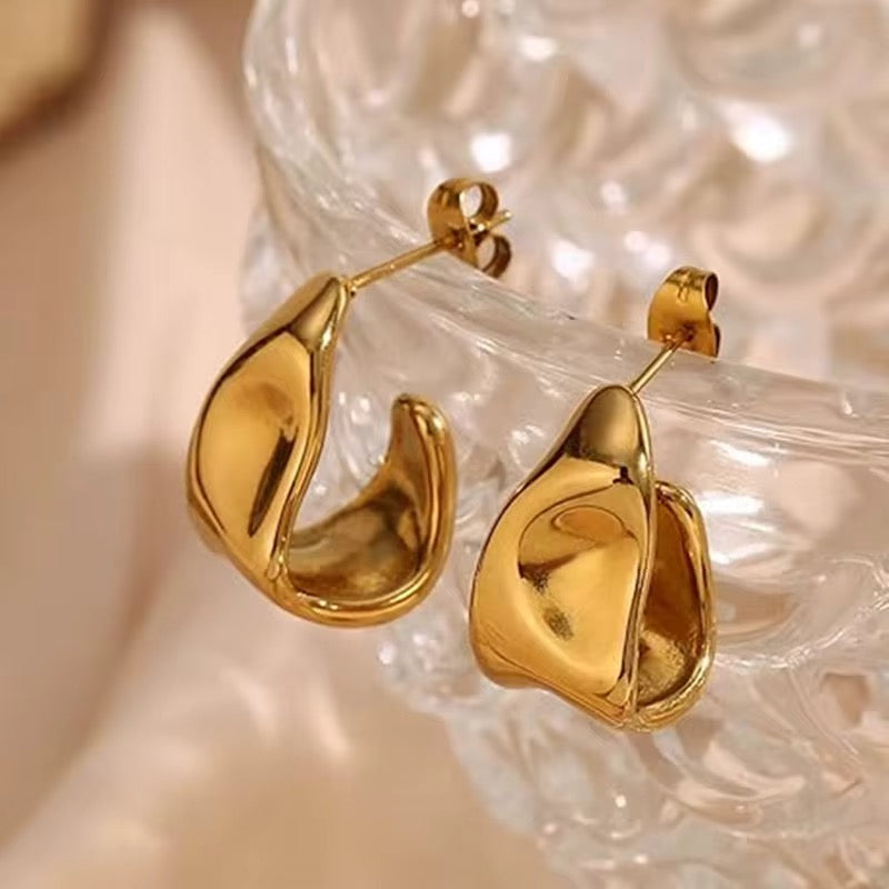 Modern Gold Statement Hoops