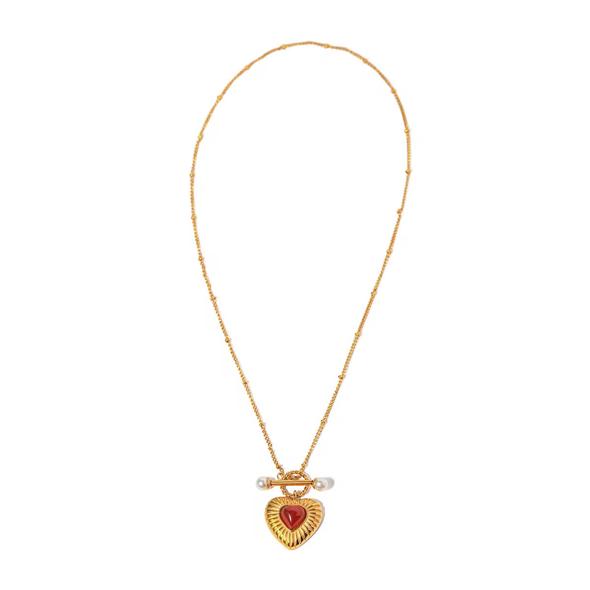 Eternal Heart Bar Necklace