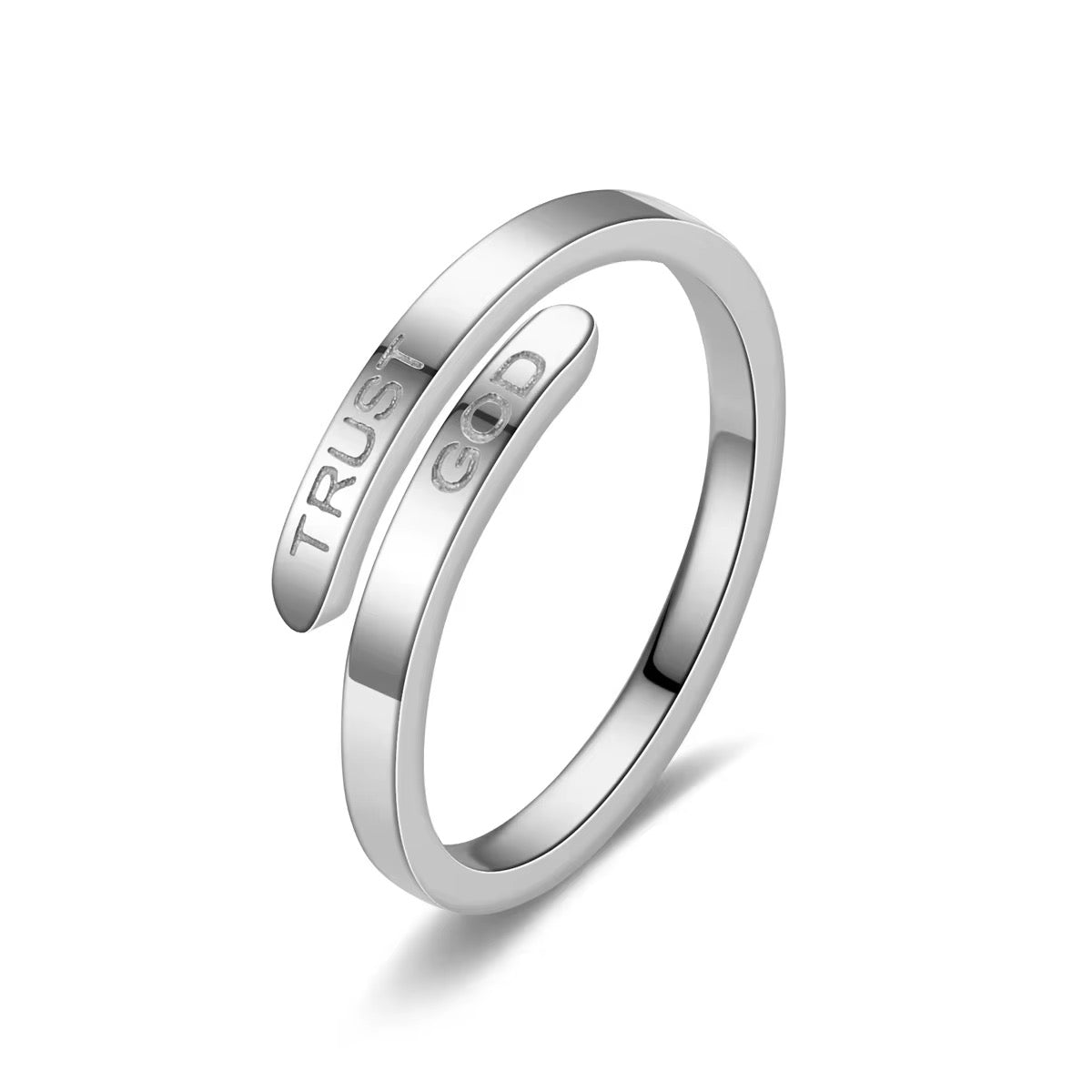✨ “TRUST GOD” Adjustable Ring – A Daily Reminder ✨