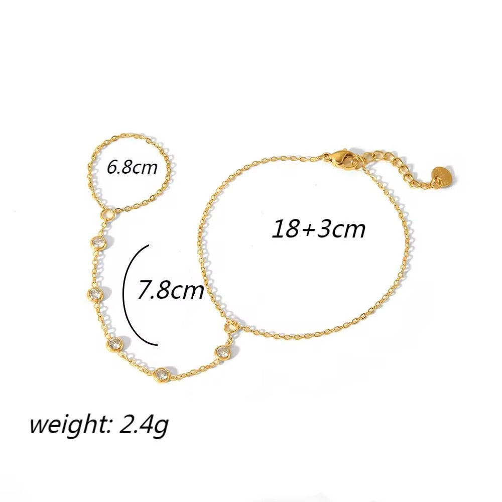 Dainty Hand Chain Bracelet