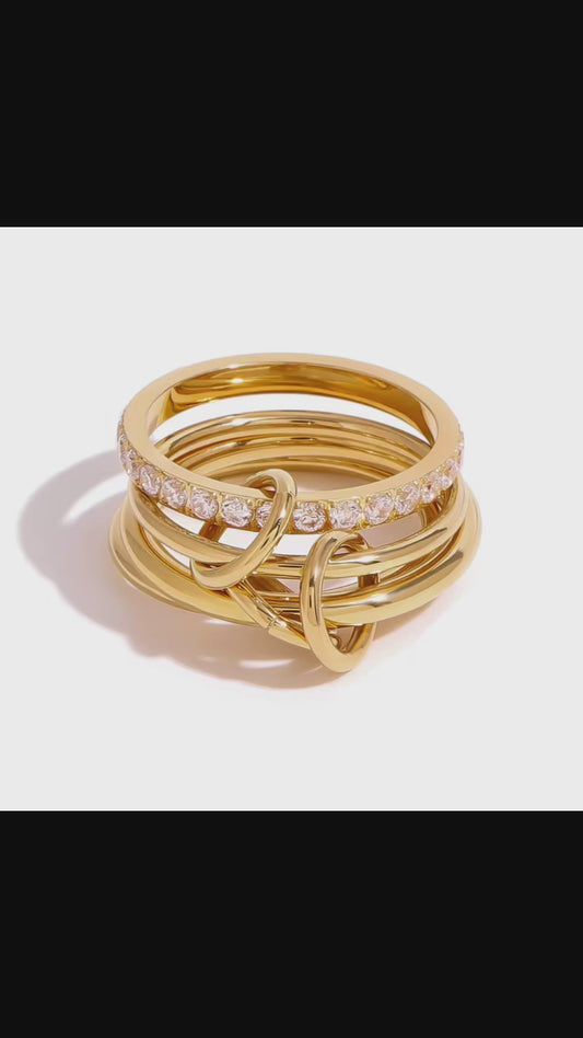 Interlocking Gold Ring Size 8