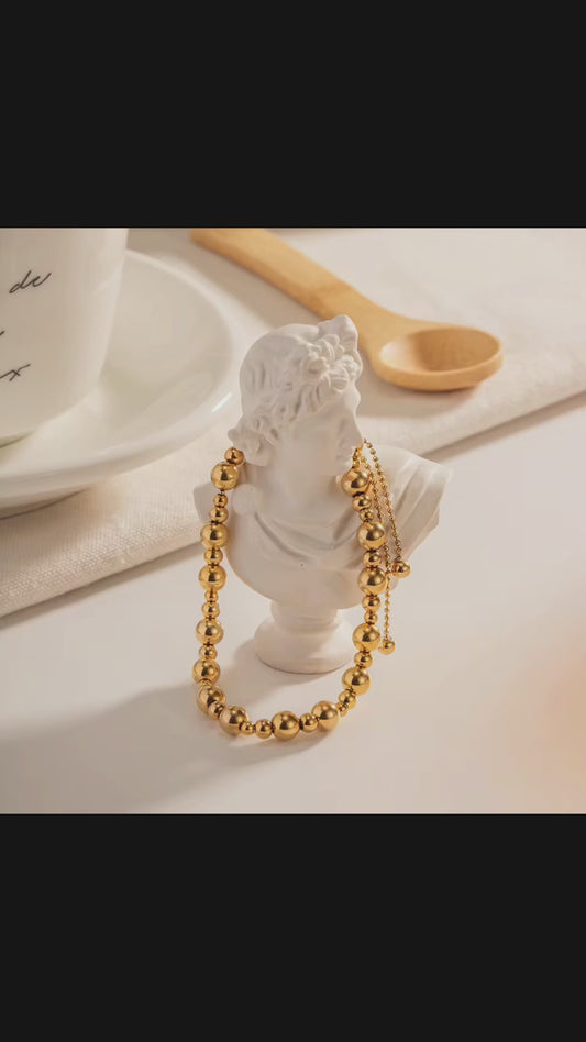 Beaded Stainless Steel Bracelet